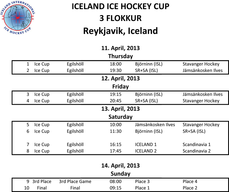 IceCup 04 schedule